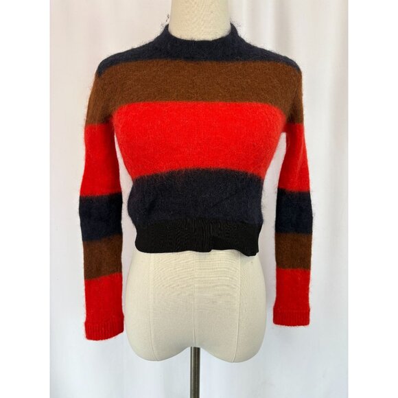 Rag & Bone New York Mohair Alpaca Striped Pullover Sweater, Women's Sz Small - Picture 1 of 7